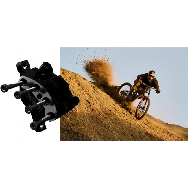 SRAM Maven Bronze Stealth 4-Piston Disc Brake and Lever - Front - Dark Polar