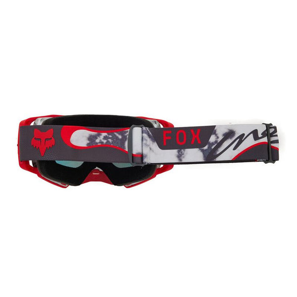 Fox Airspace II Simp Motocross-Brille – Spark Navy/Red, Vergrößertes Sichtfeld, Lexan-Linse Mit UV-Schutz