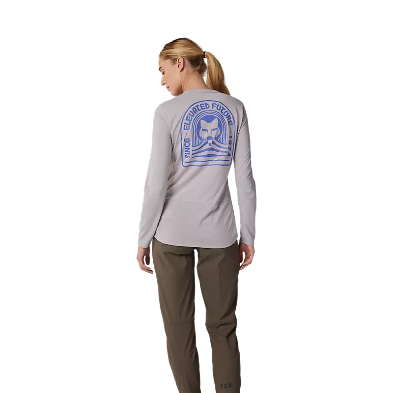 Fox Racing Ranger Dri Release Long Sleeve MTB Jersey - Womens - Gray-Light Gray