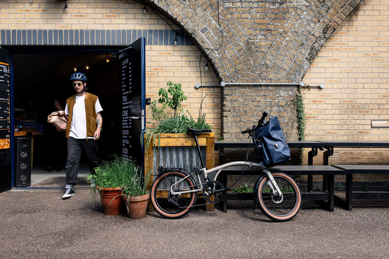 Brompton Electric G Line 4-Speed - Traildust White