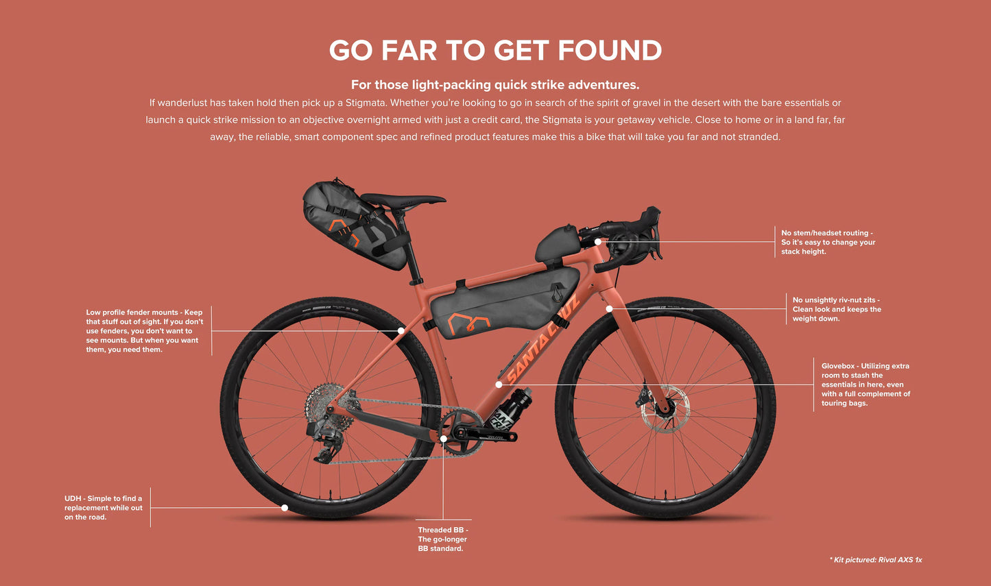 Santa Cruz Stigmata CC 700c - Force 1X Reserve - Brick Red - 2024