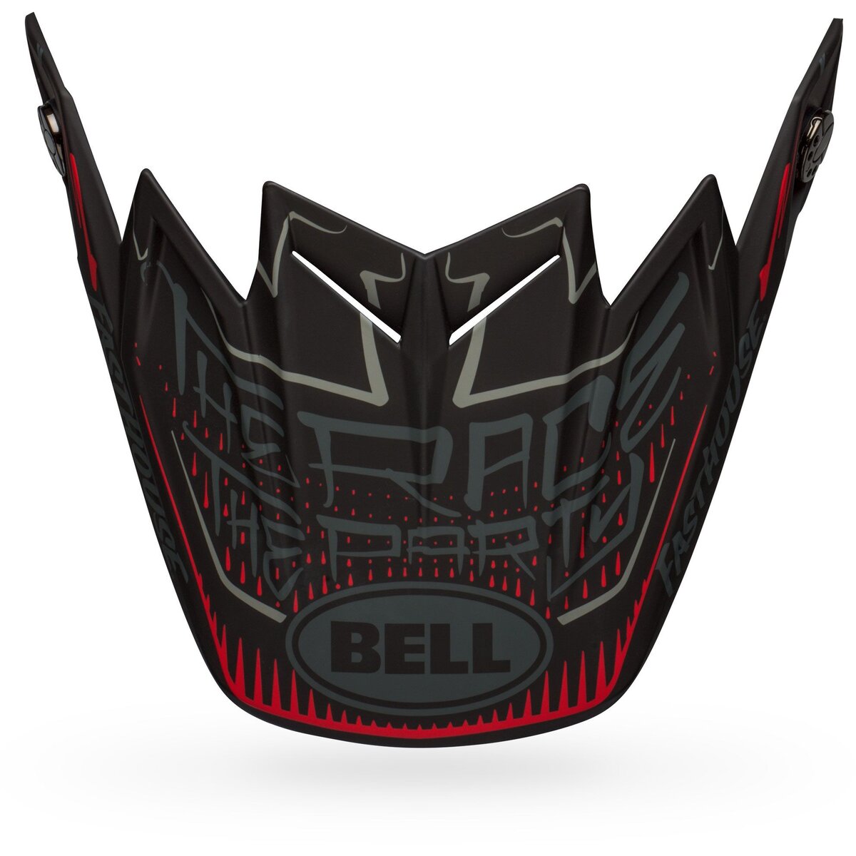 Bell Moto-9 Flex Replacement Visor - Fasthouse Day In The Dirt - Black-Gray-Red