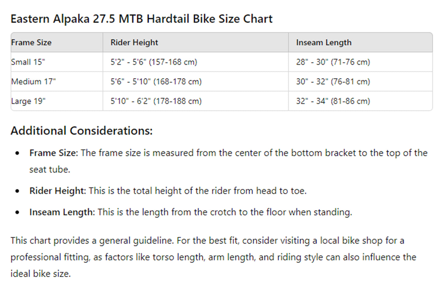 Eastern Alpaka 27.5 MTB Hardtail Bike - Blue