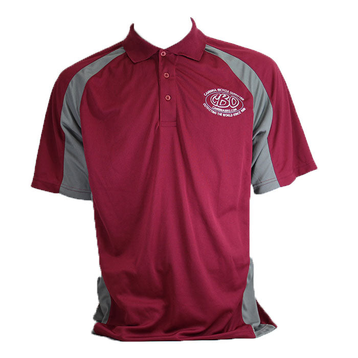 CBO Cool Tech Performance Polo Shirt - Burgundy
