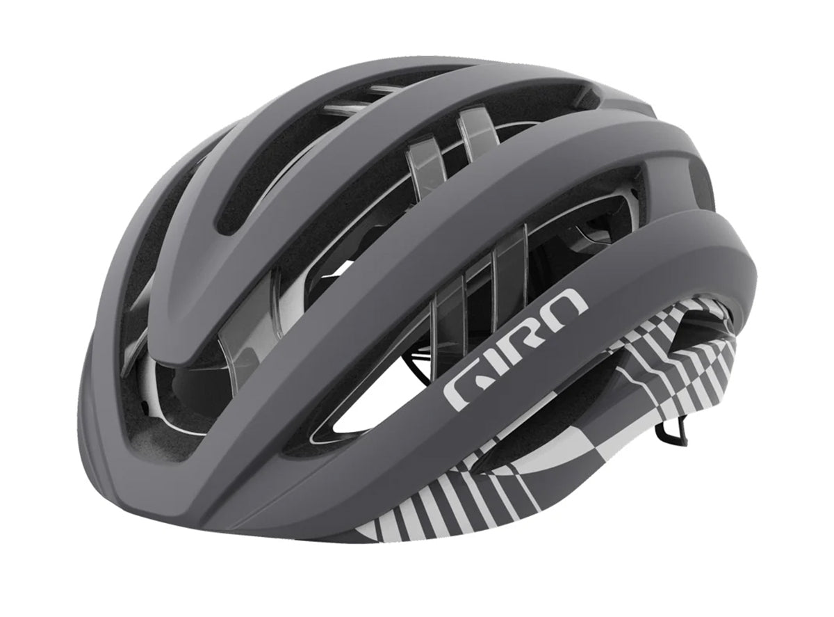 Giro Aries Spherical Road Helmet Matt White-Charcoal Rush
