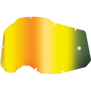 100% Racecraft 2/Accuri 2/Strata 2 Replacement Lens - Mirror Gold