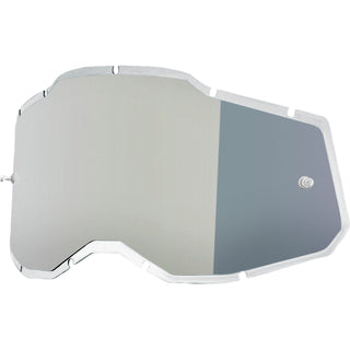 100% Racecraft 2/Accuri 2/Strata 2 Replacement Lens - Injected - Silver