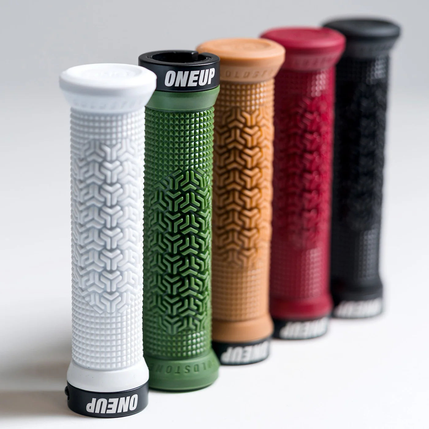 OneUp Jackson Goldstone Lock-On MTB Grips - White