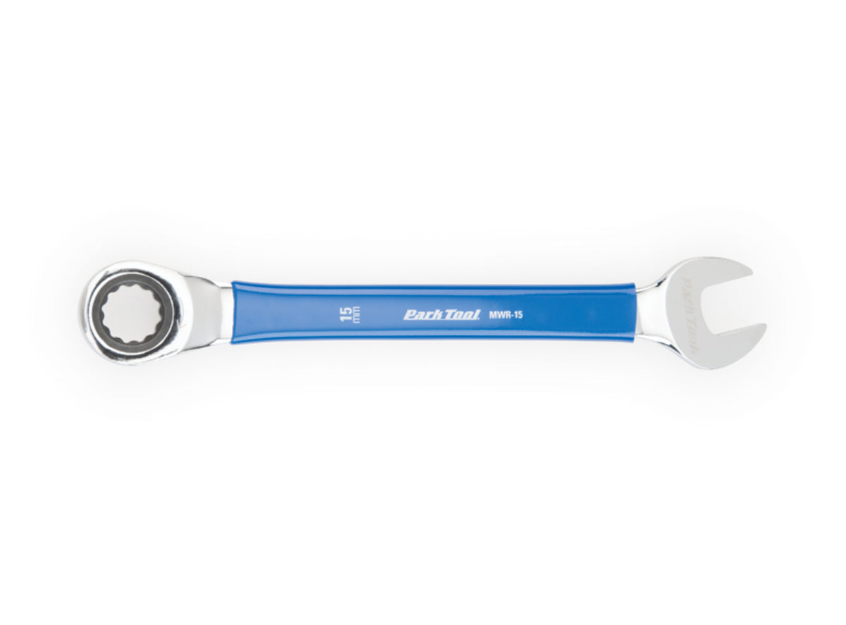 Park Tool MWR-15 Ratcheting Metric Wrench Blue - Silver 15mm