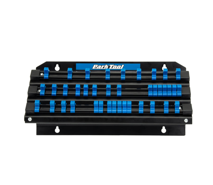 Park Tool Wall-Mounted Socket, Bit and Torque Tool Organizer JH-3 Black - Blue