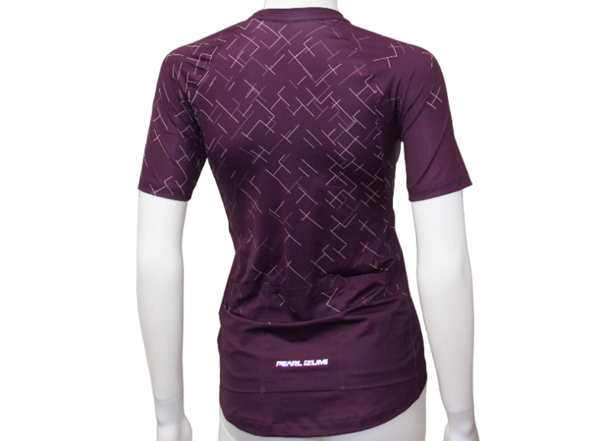 Pearl Izumi Interval Short Sleeve Road Jersey - Womens - Dark Violet-Arctic Dust