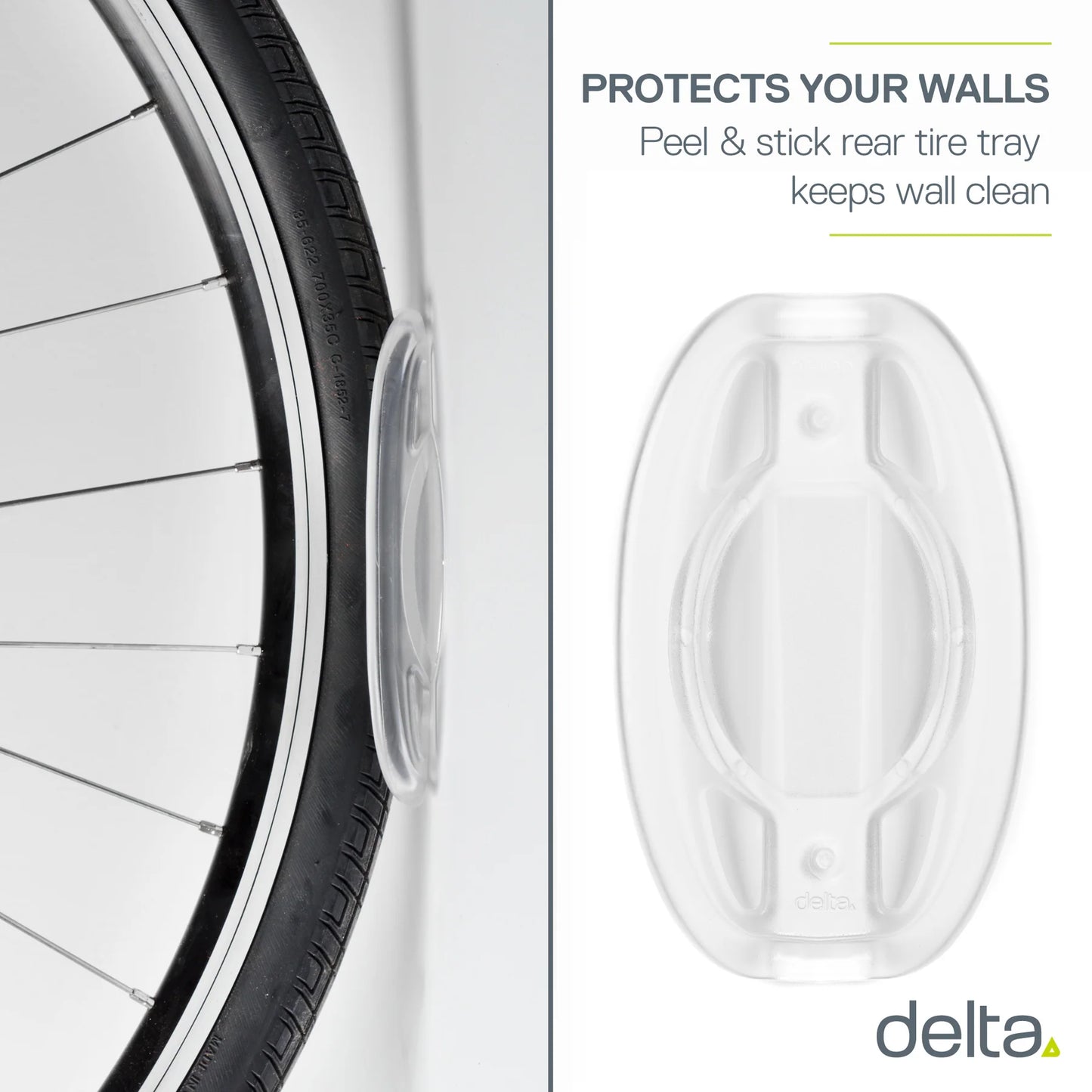 Delta Single Bike Wall Mount Rack - Silver Tray