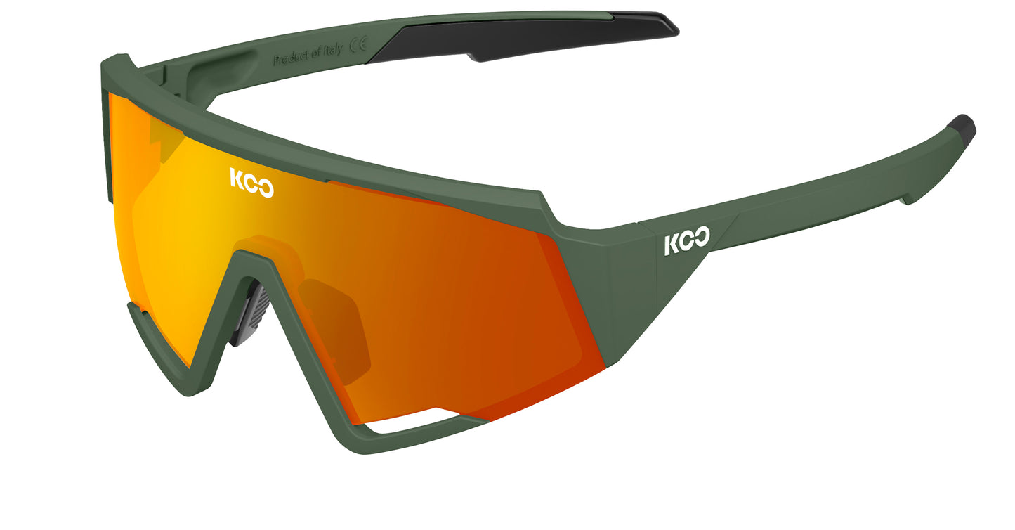 Koo Spectro Performance Sunglasses - Green Matt-Orange