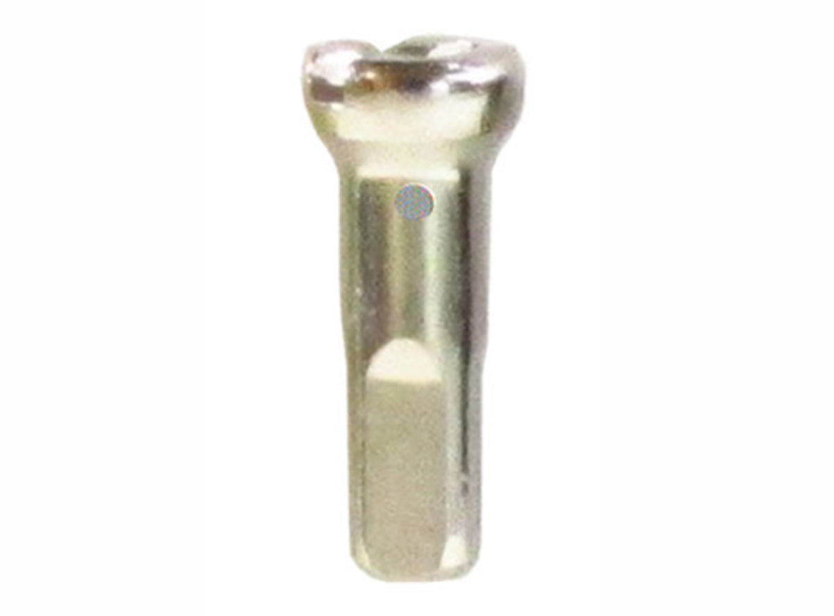 100 Sapim 16mm Double Square BRASS Silver Nipples - UK 100 Sapim 16mm Double Square BRASS Silver Nipples - UK