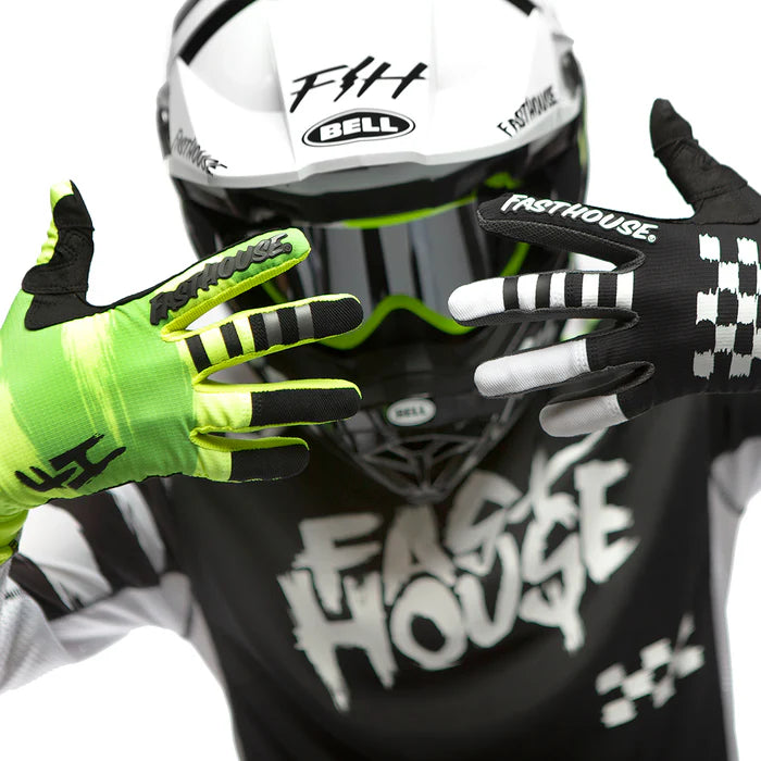 Fasthouse Speed Style Jester Glove - Hi Viz-Black