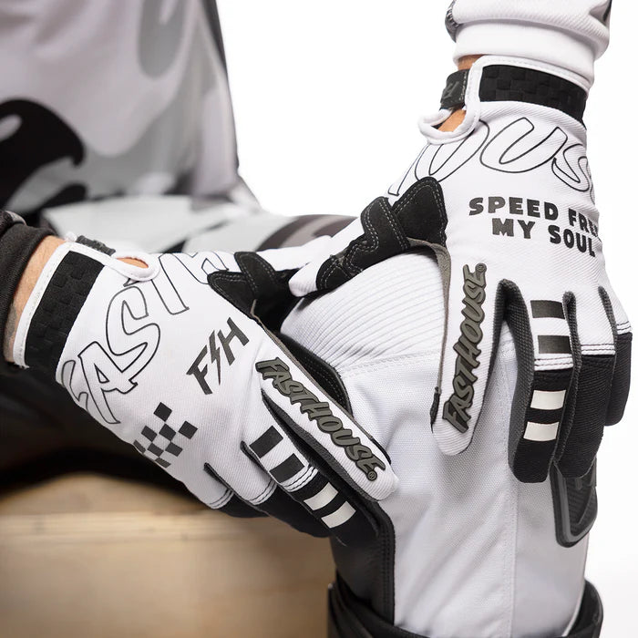 Fasthouse Speed Style Riot Glove - White-Black