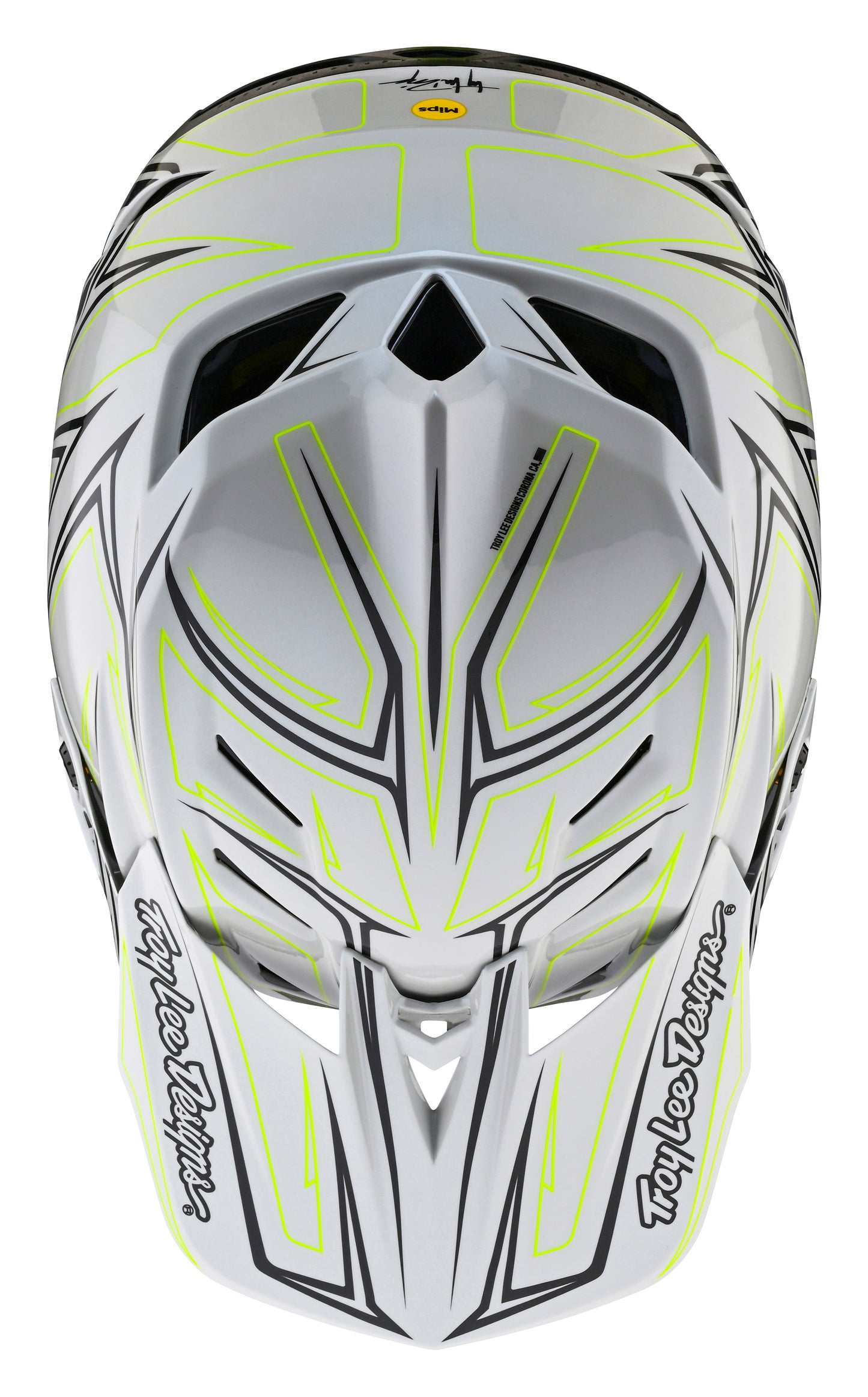Troy Lee Designs D4 Composite Full Face Helmet with MIPS - Pinned - Light Gray