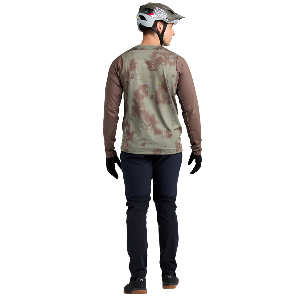 Troy Lee Designs Skyline Chill Long Sleeve MTB Jersey - Scattered - Olive