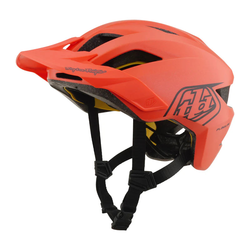 Troy Lee Designs Flowline MTB Helmet - Youth - Point - Coral-Charcoal