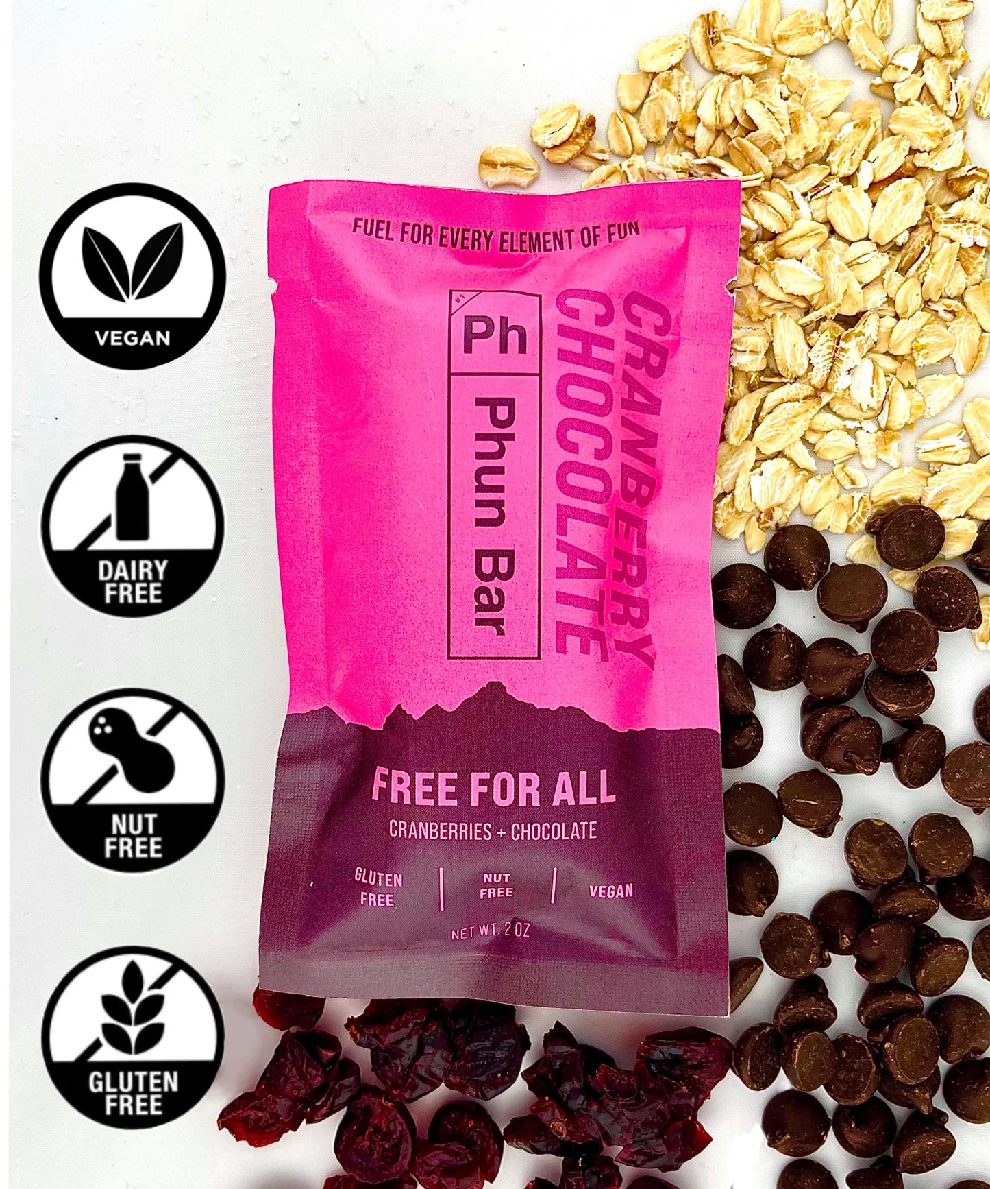 Phun Bar Energy Bar - Vegan Free For All