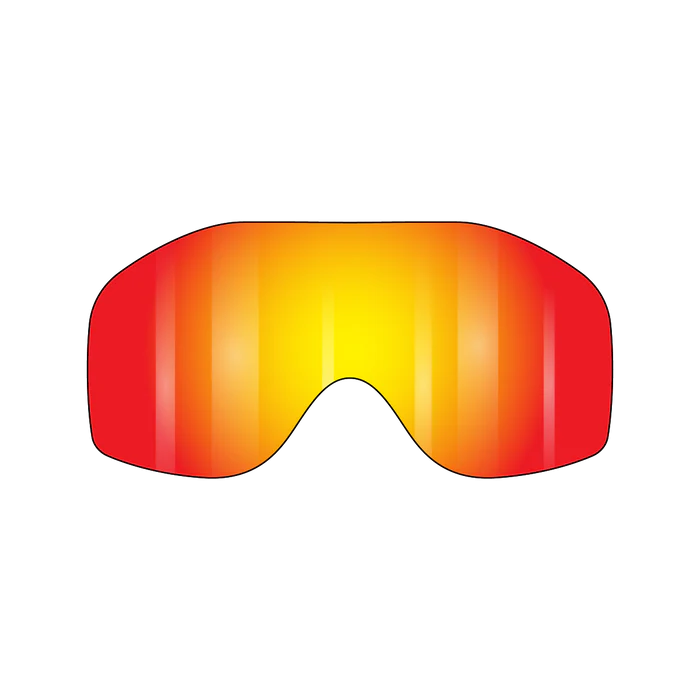 Fasthouse VonZipper Sizzle Spare Lexan Goggle Lens - Clear Chrome Orange