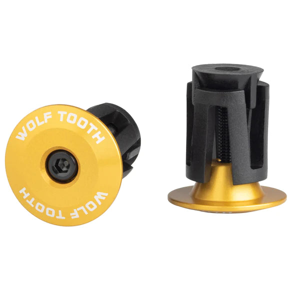 Wolf Tooth Components Alloy Bar End Plugs - Gold