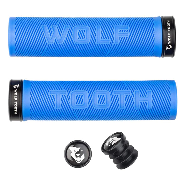 Wolf Tooth Components Echo Lock-On MTB Grips – Blue