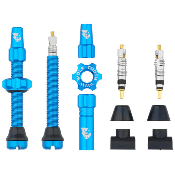 Wolf Tooth Components Tubeless Valve Stems - 44mm - Blue