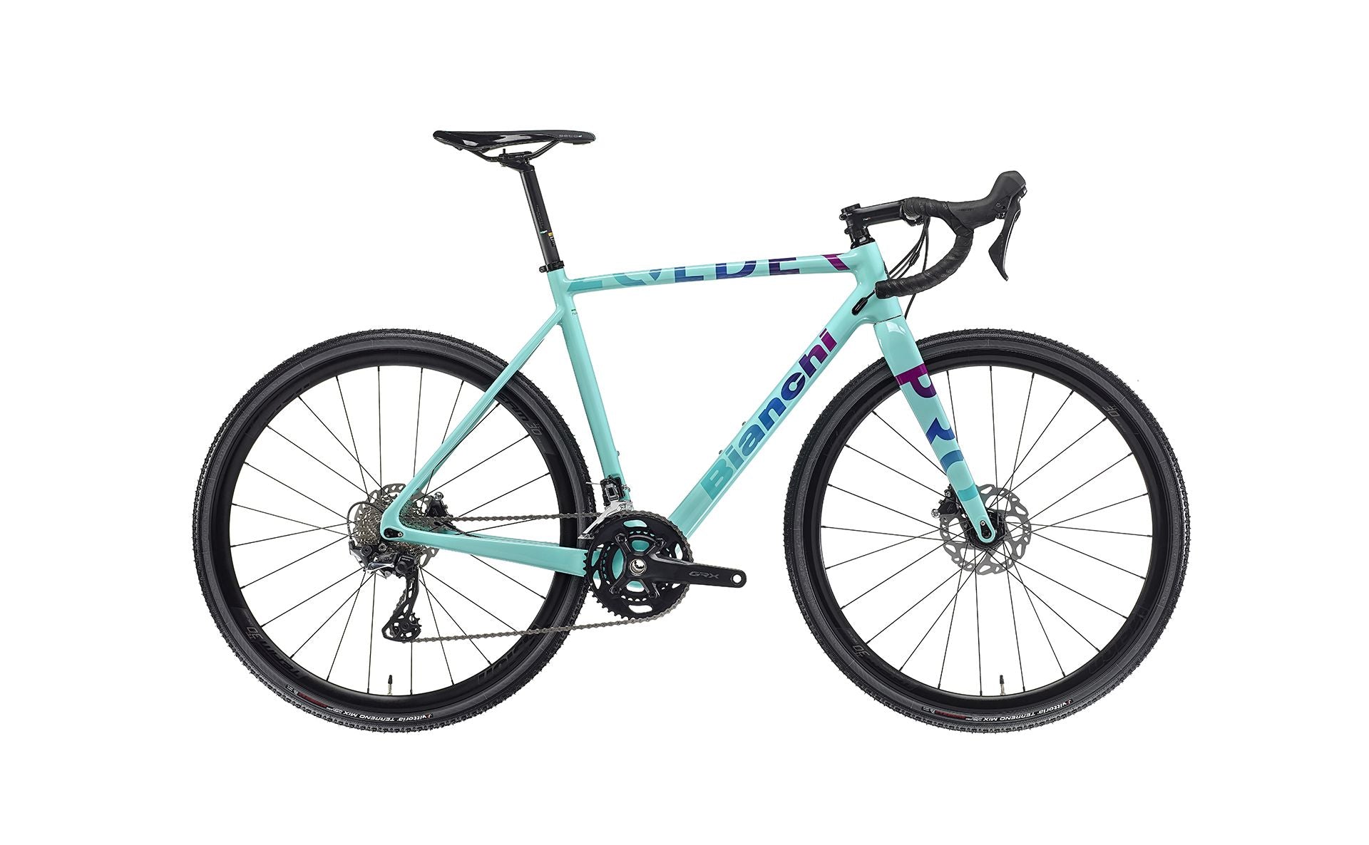 Bianchi Zolder Disc 700c - GRX600 - Celeste-Purple Rainbow – Cambria Bike