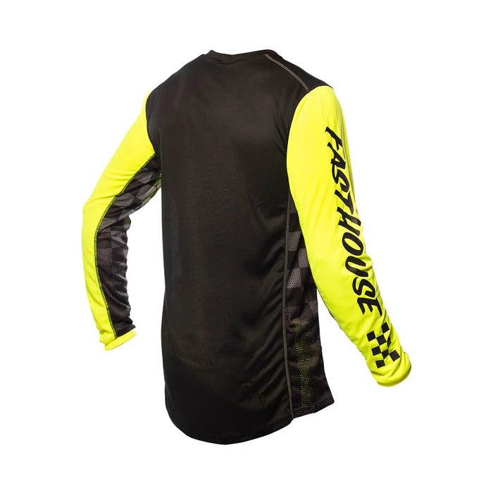 Fasthouse Grindhouse Omega Jersey - Youth - High Viz-Black