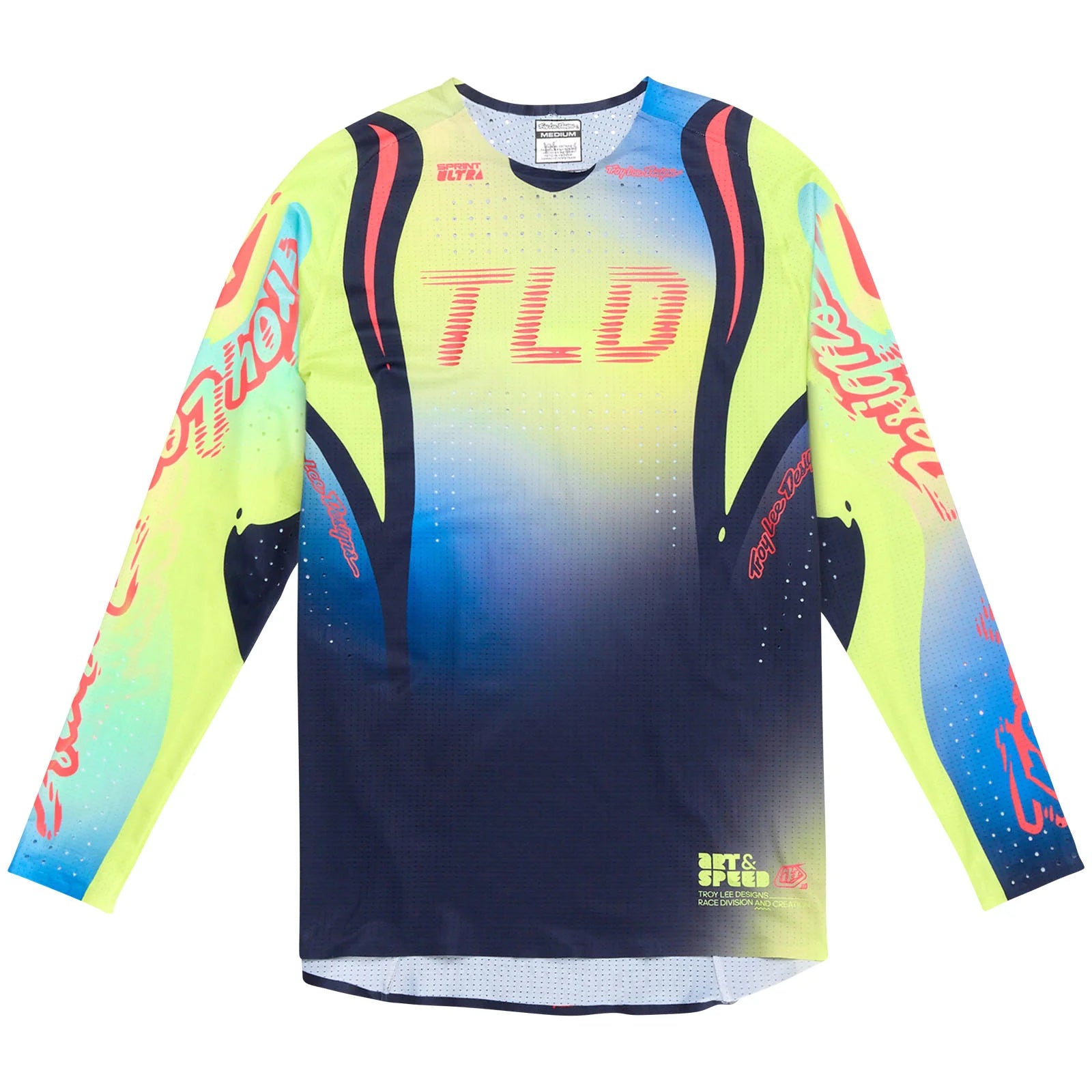 Troy Lee Designs Sprint Ultra Long Sleeve MTB Jersey - Drip - Glo Troy Lee Designs Sprint Ultra Long Sleeve MTB Jersey - Drip - Glo