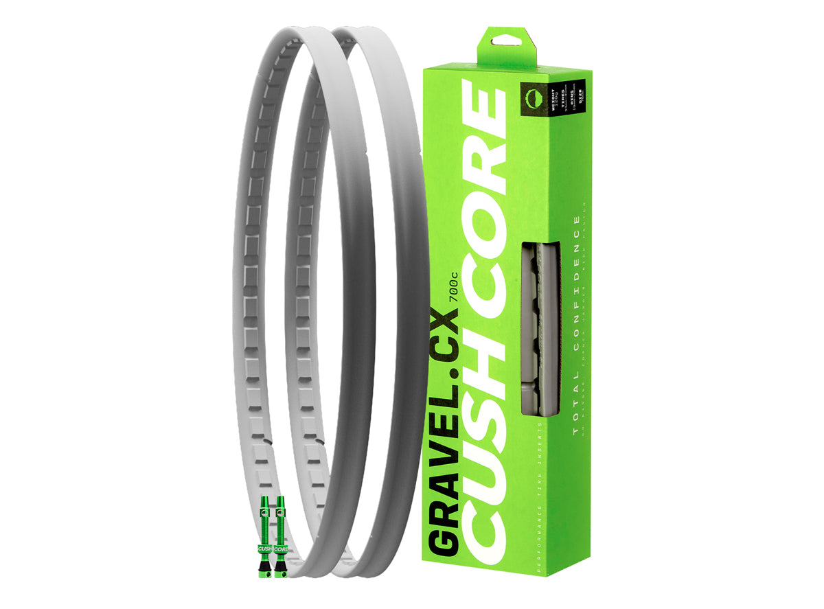 CushCore Gravel/CX Tire Inserts - Set - Inc 2 Tubeless Valves