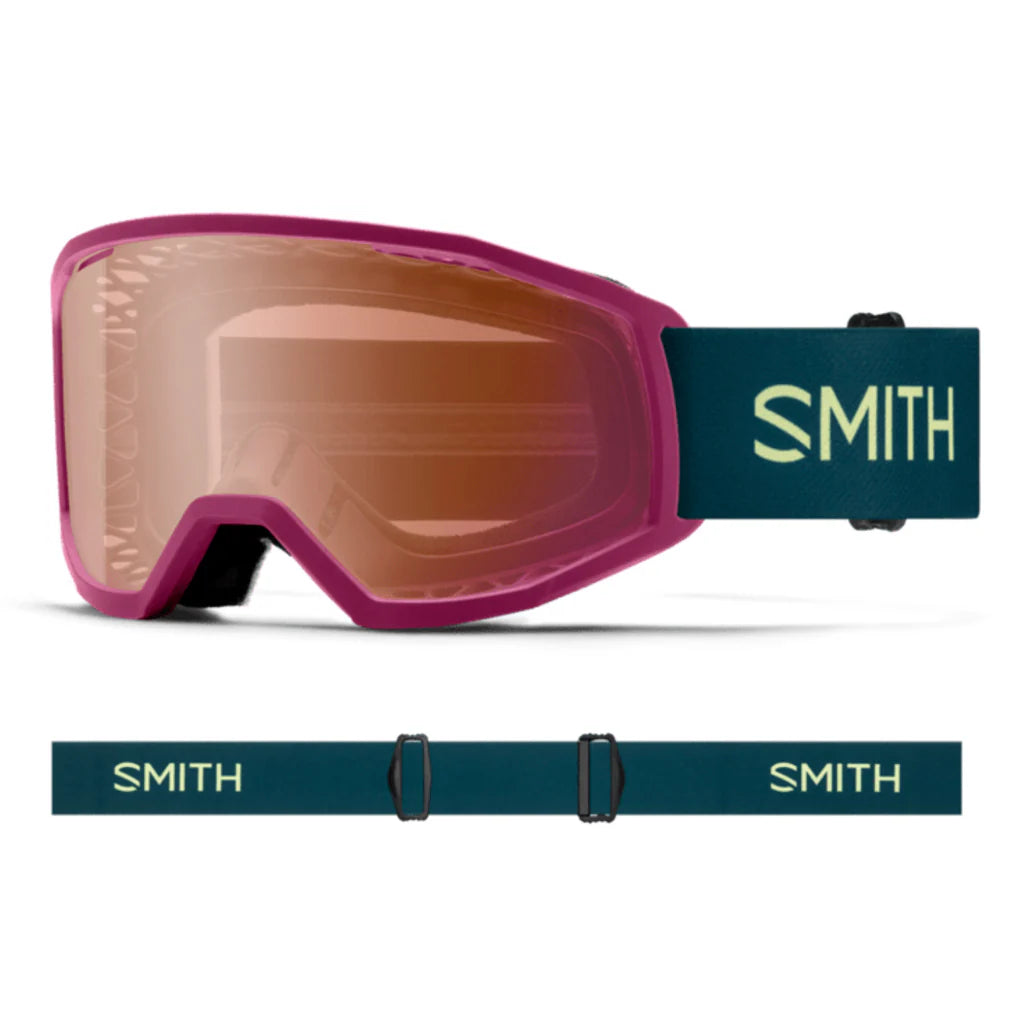 smith goggle mtb Smith Loam S MTB / Bike Goggles Huckleberry Frame, Contrast Rose Flash
