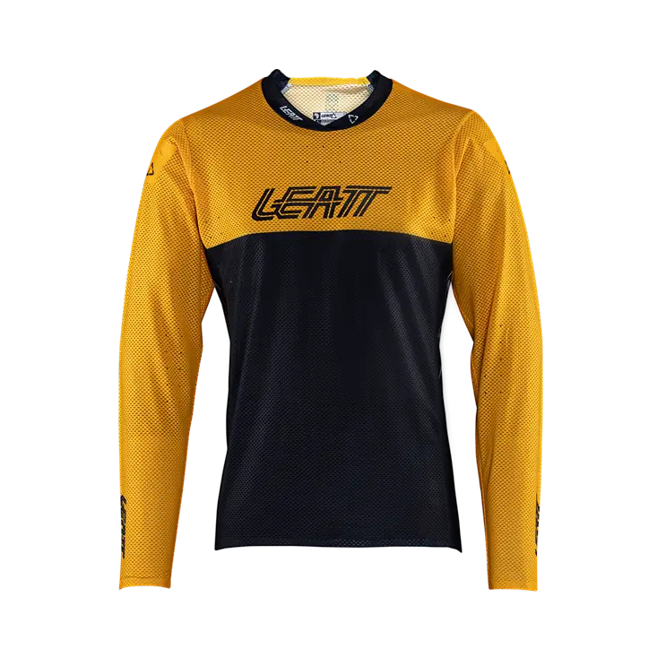 Leatt Gravity 4.0 Long Sleeve MTB Jersey - Gold - 2024
