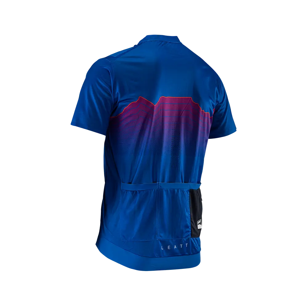 Leatt Trail 3.0 Short Sleeve MTB Jersey - Blue - 2024