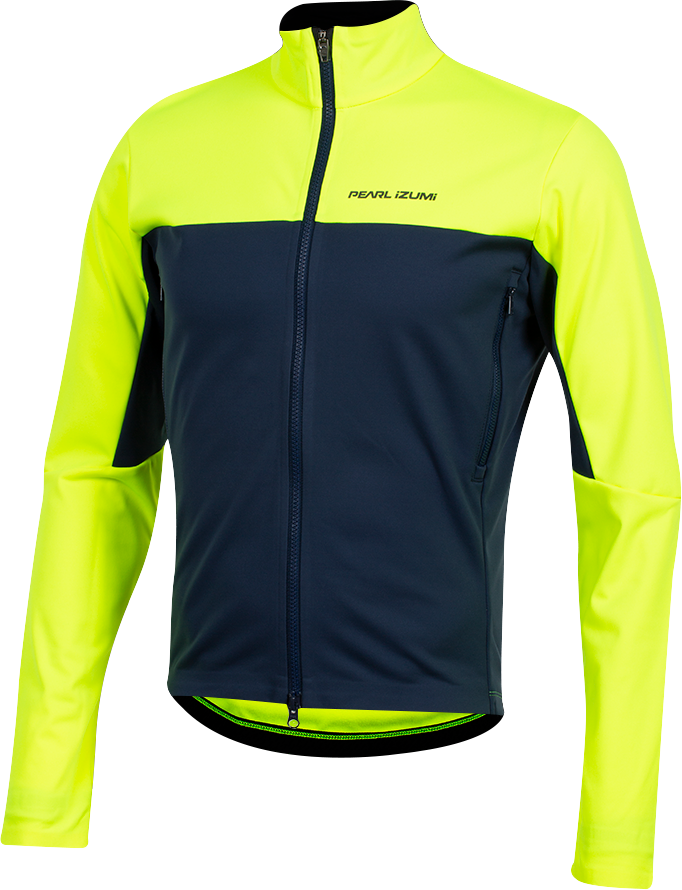 Pearl Izumi Interval AmFib Cycling Jacket - Screaming Yellow-Navy 