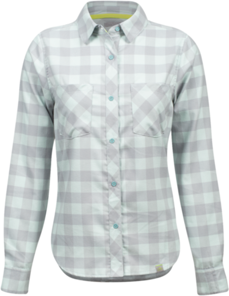 Plaid Shirt - Light gray/white checked - Ladies