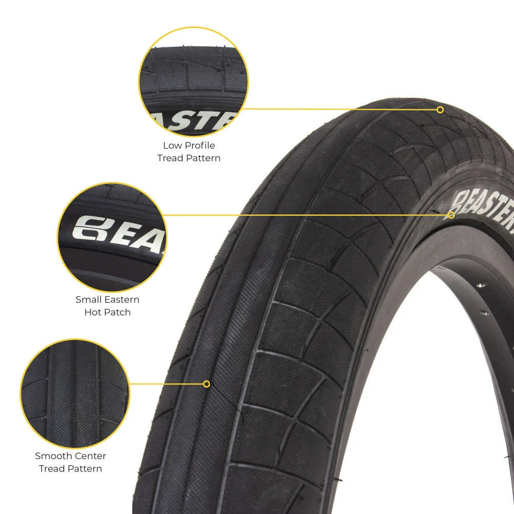 Eastern Atom 20" BMX Tire - Black-Silver