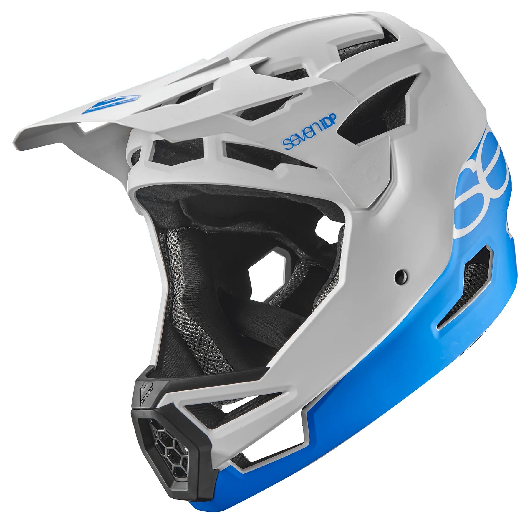 7 iDP Project 23 ABS Full Face Helmet - White-Blue