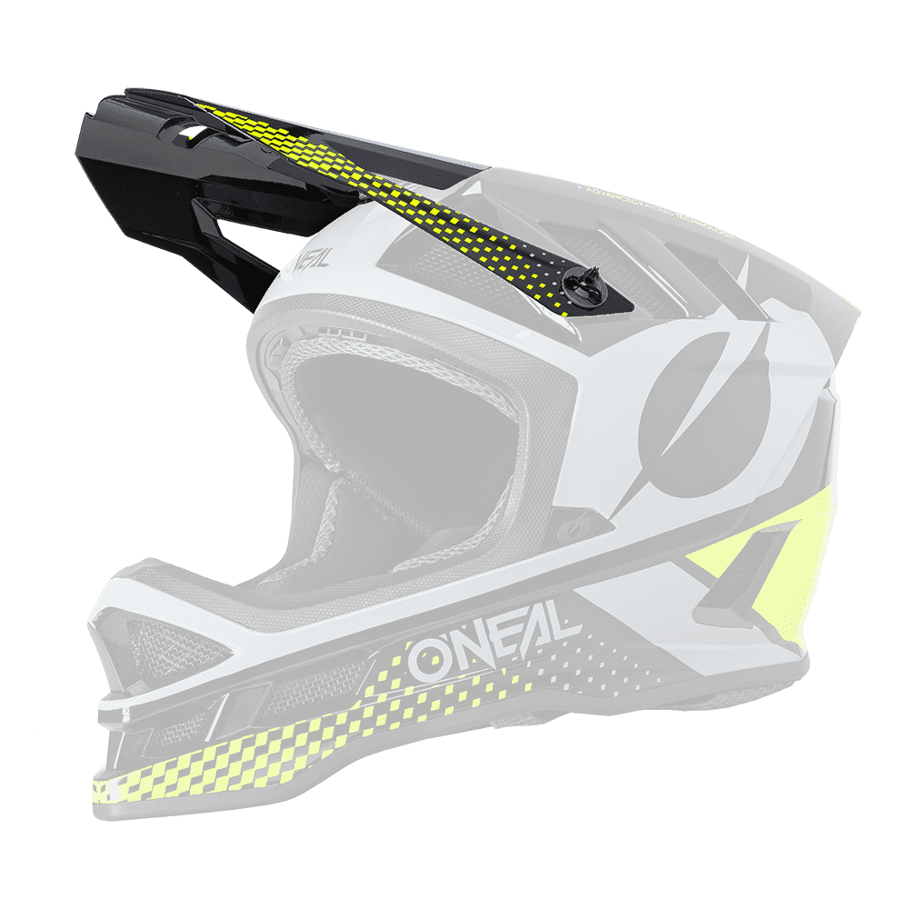 O'Neal Blade Polyacrylite Replacement Visor - Ace - Neon Yellow-Gray Neon Yellow - Gray