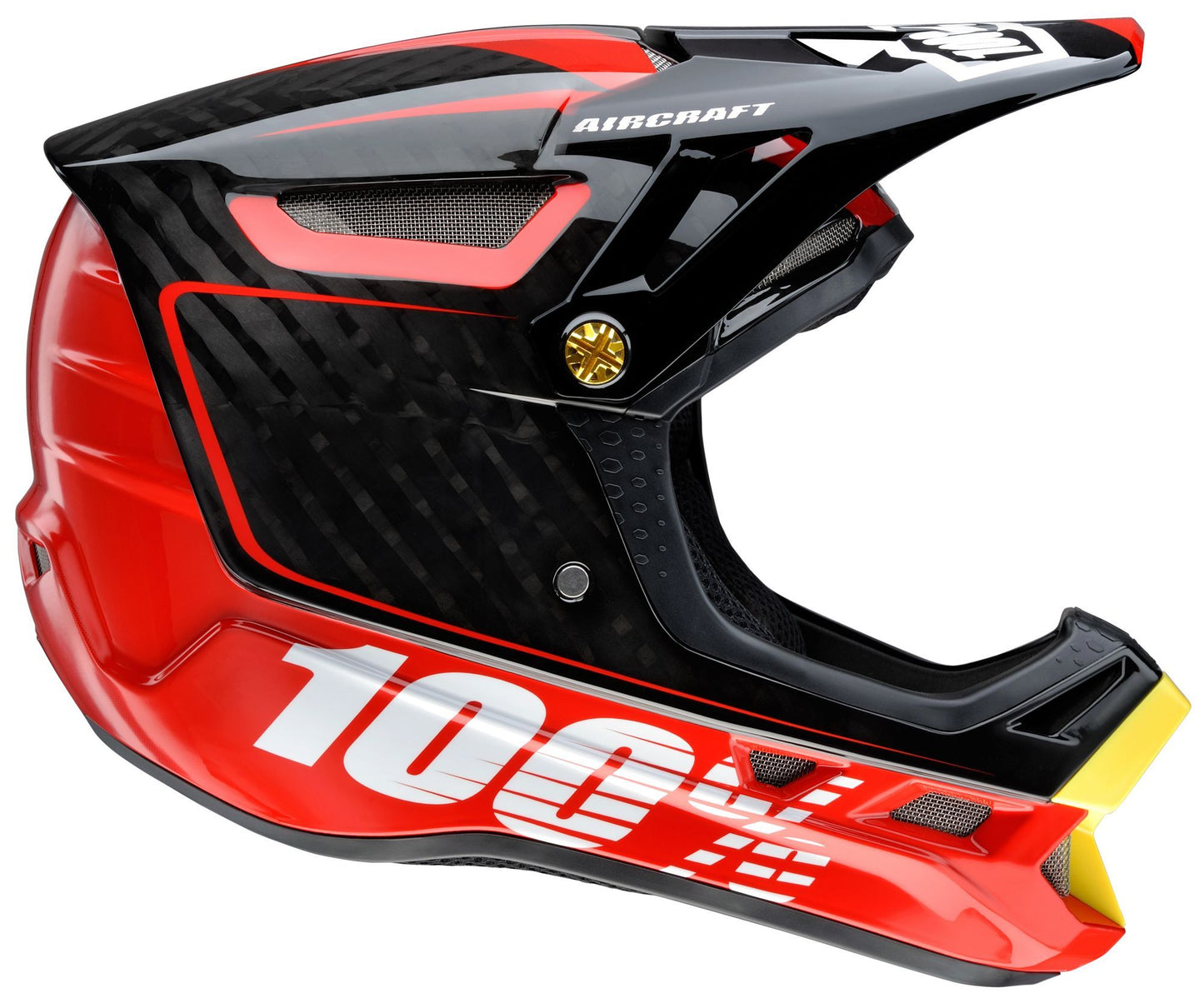 100% Aircraft DH Full Face Helmet - Bi-Turbo Red Bi-Turbo Red Medium