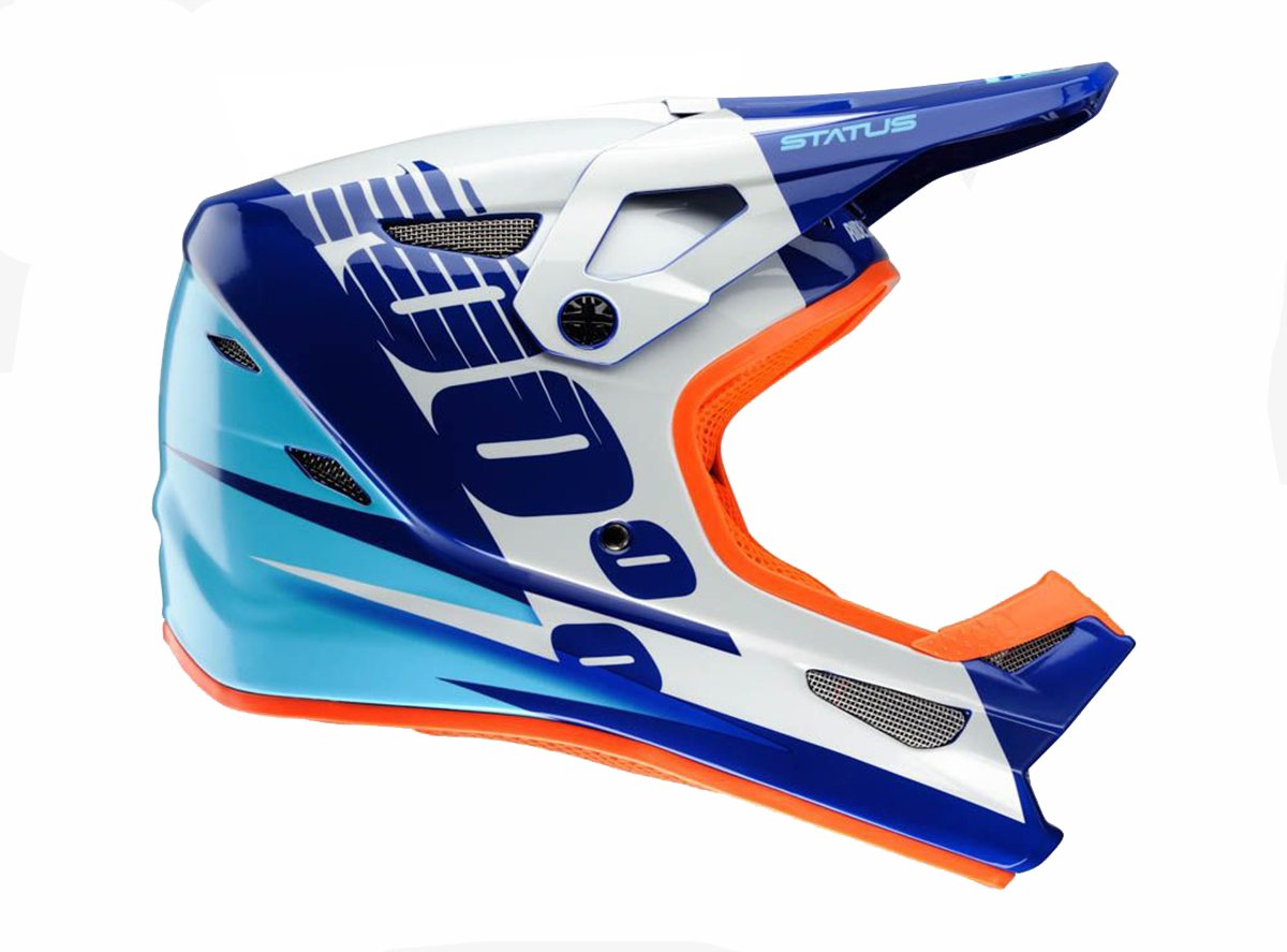 100% Status DH/BMX Full Face Helmet - Kelton Blue Kelton Blue X-Small