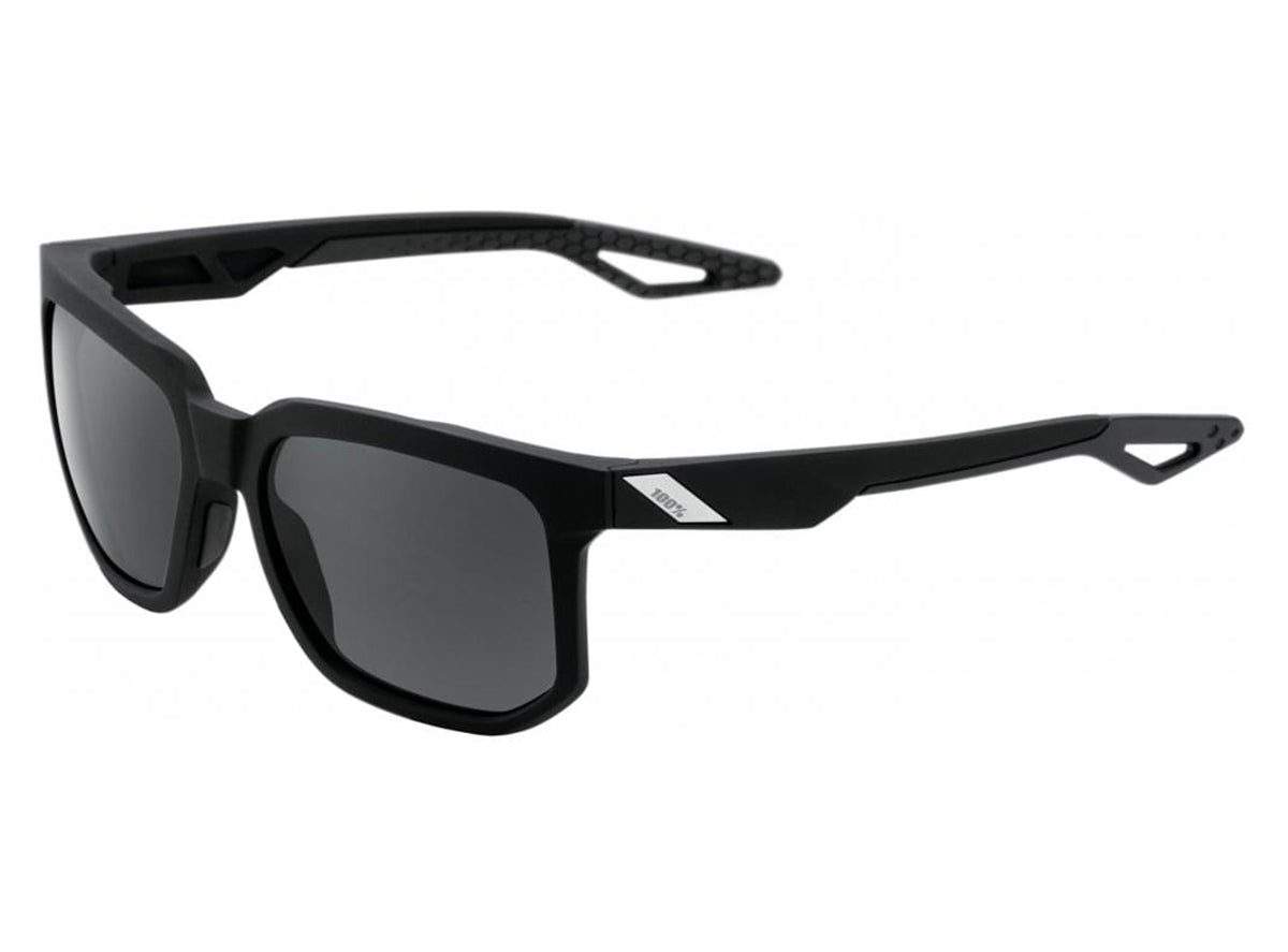 100% Centric - Soft Tact Black Casual Sunglasses - Gray PEAKPOLAR Lens Black