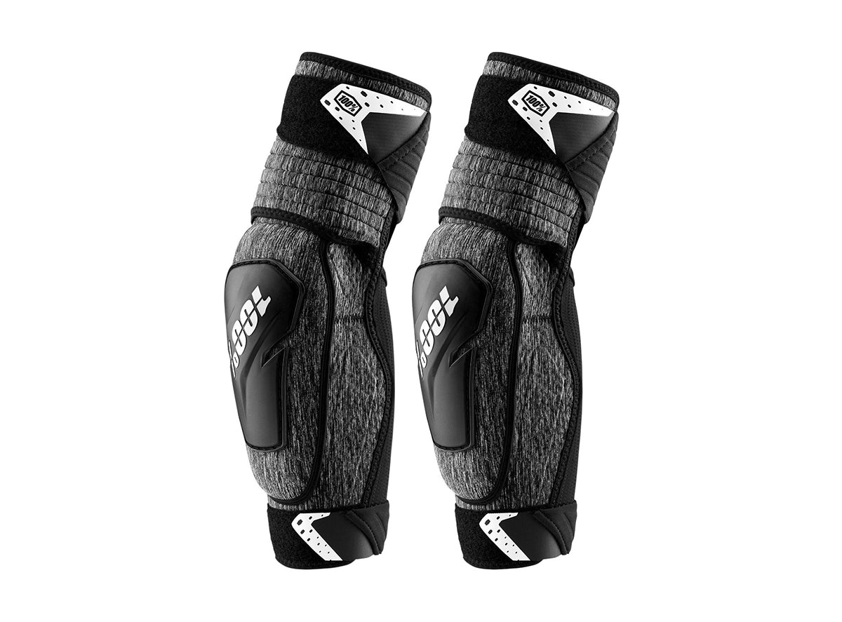 100% Fortis Elbow Guard - Gray Heather-Black Gray Heather - Black Small/Medium