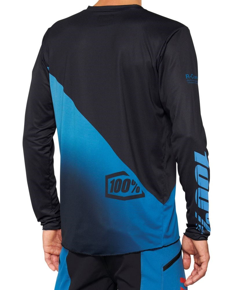100% R-Core-X Long Sleeve MTB Jersey - Slate Blue