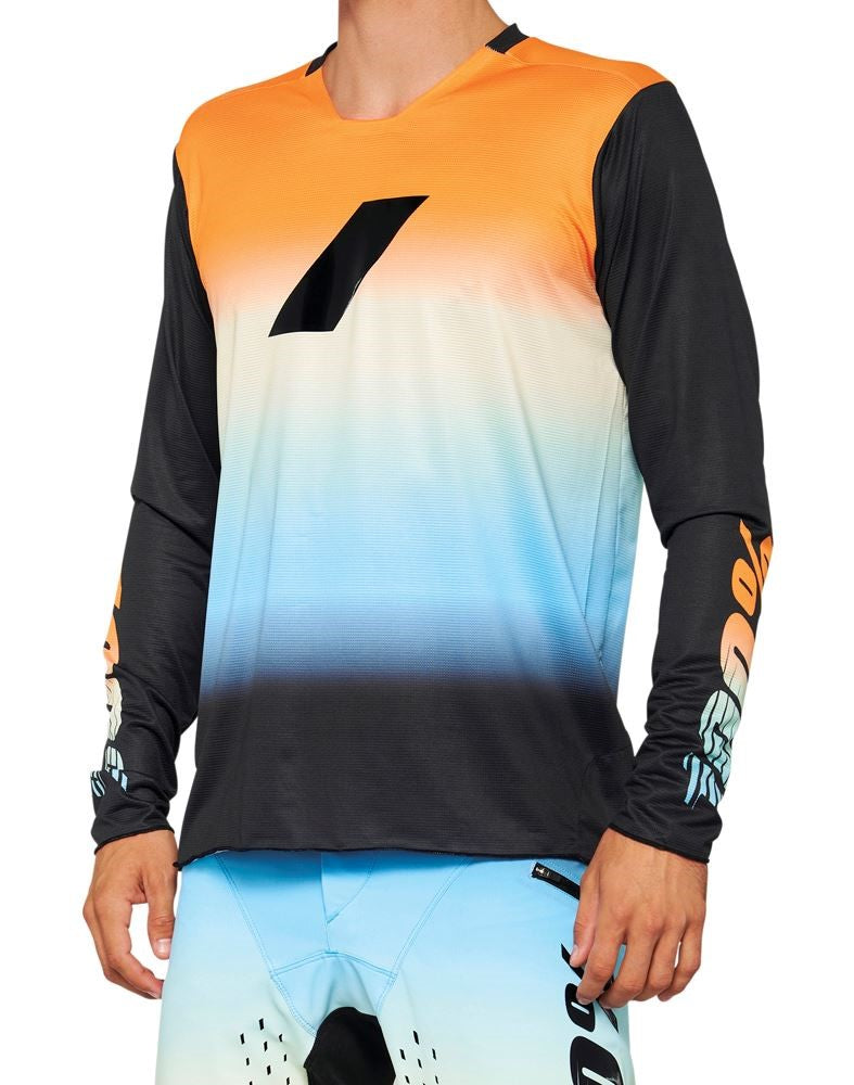 100% R-Core-X Long Sleeve MTB Jersey - Sunset – Cambria Bike