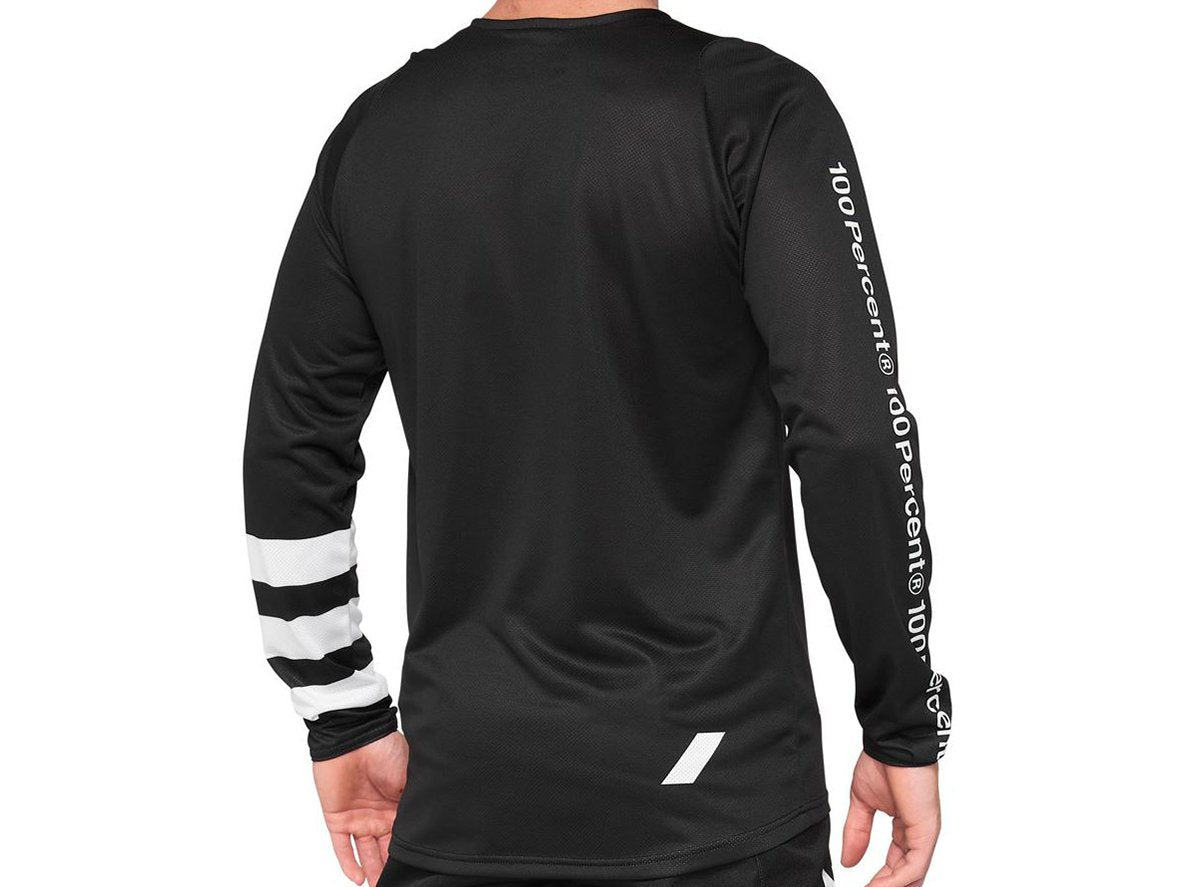 100% R-Core Long Sleeve MTB Jersey - Black-White