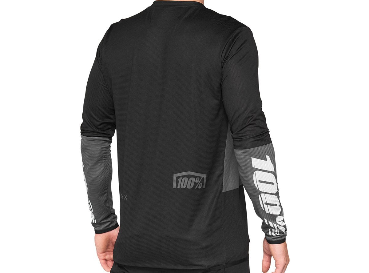 100% R-Core X Long Sleeve DH/Enduro Jersey - Charcoal-Black