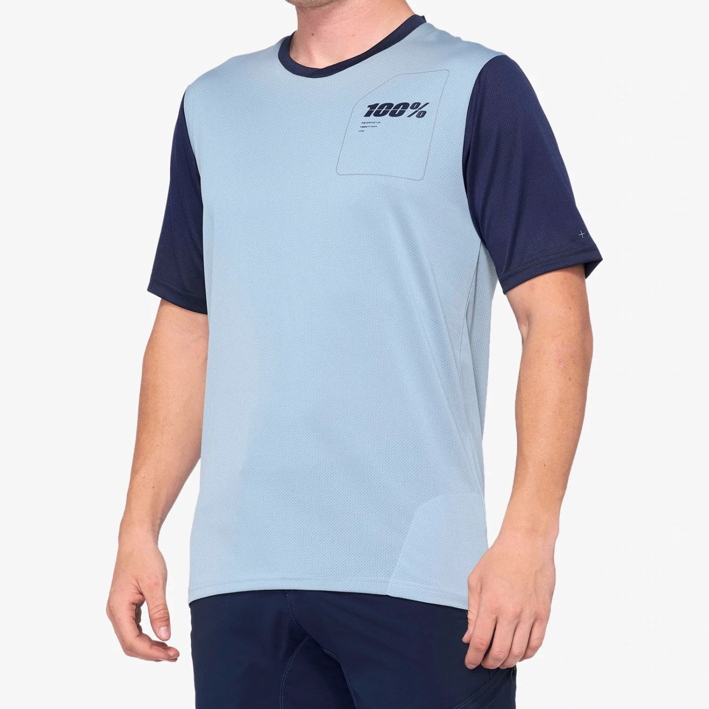 100% Ridecamp Short Sleeve MTB Jersey - Blue-Navy – Cambria Bike