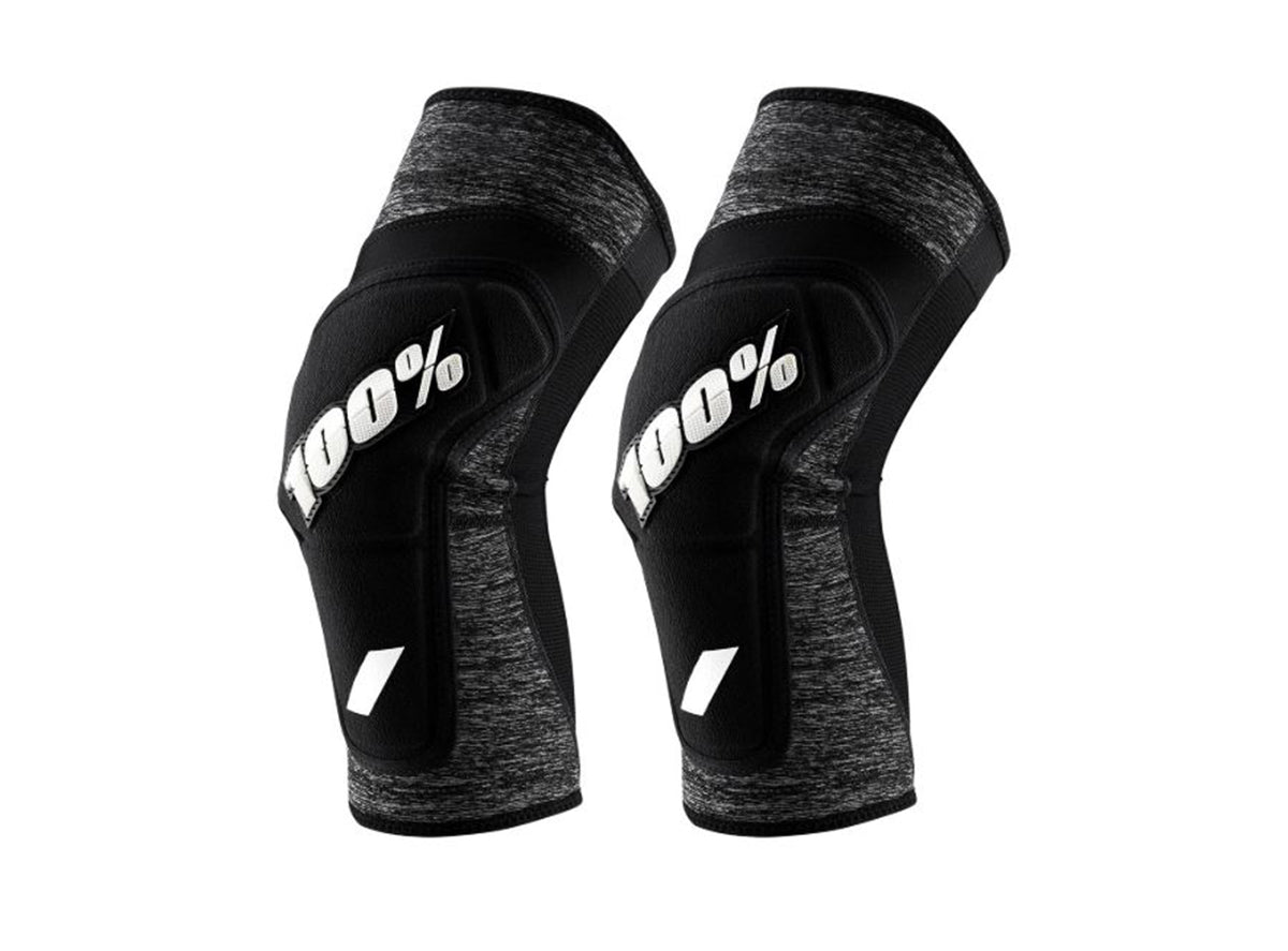 100% Ridecamp Knee Guard - Gray Heather-Black Gray Heather - Black Small